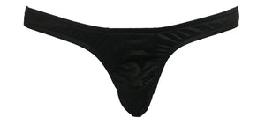 Men's Black Silk Max Enhancing Bulge Pouch Underwear (C-ring) – LingerRave