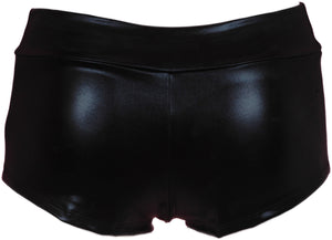 Lame Banded Boyshort - Black