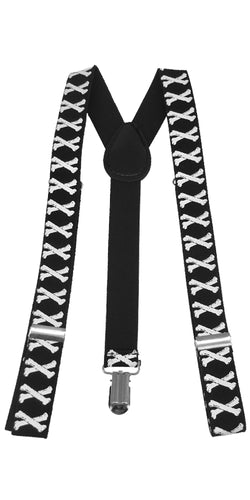 Cross Bone Suspender & Bow Tie Set