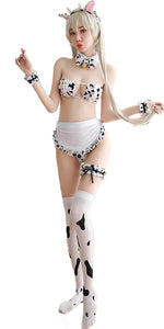 Cow Milk Maid 10pc Sexy Lingerie Set Anime Cosplay