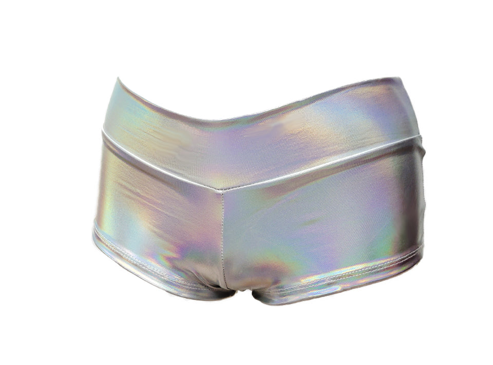 Iridescent Metallic Banded Boy Shorts