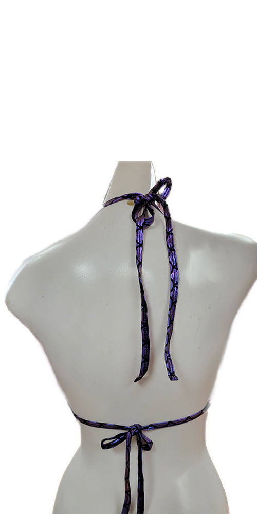 Metallic Micro Triangle Tie Top (Bikini/Rave Festival) – LingerRave