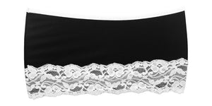 Satin finish Shinny Shimmer Mini Skirt with Contrasting Lace Trim with Embedded  Sequence