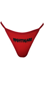 Women's Nightmare Dream Slasher Horror Thong (Cotton Underwear)
