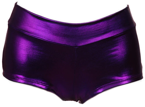 Lame Banded Boyshort - Purple