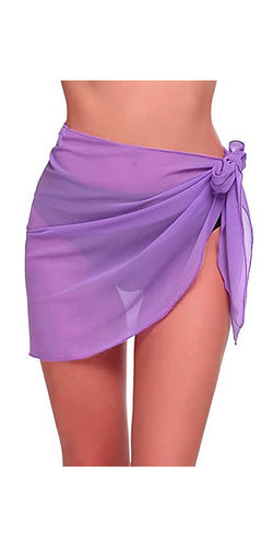 Women Skirt Sarong Beach Wrap/ Cover Up/ Beach Wear/ Sheer Purple