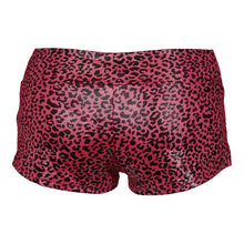 Shiny Leopard Print Boyshort - Pink/Black