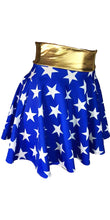 Wonder Woman Skirt with Gold Top Trim